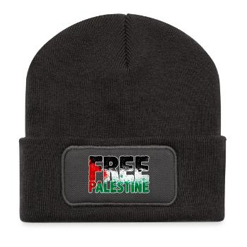 free Palestine - Recycled Patch Beanie - dark grey - Front