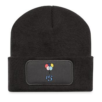15. 15 ANS. 15e ANNIVERSAIRE. ANNIVERSAIRE 15 ANS. - Beanie recyclé à patch - charbon - Devant