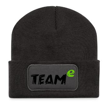 e Bike Team-elektro - Farben änderbar - Recycelte Patch Beanie - Dunkelgrau - Vorne