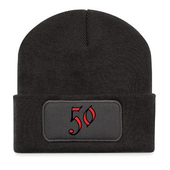 50. 50 YEARS. 50th ANNIVERSARY. 50 YEARS ANNIVERSARY. - Recycled Patch Beanie - dark grey - Front