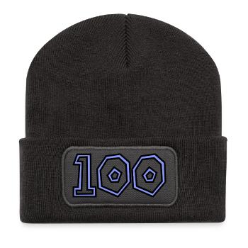 100. 100 YEARS. 100th ANNIVERSARY. 100 BIRTHDAY - Recycled Patch Beanie - dark grey - Front