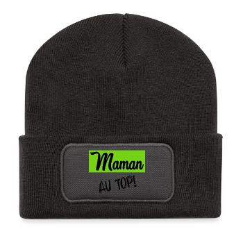 MOM - Recycled Patch Beanie - dark grey - Front