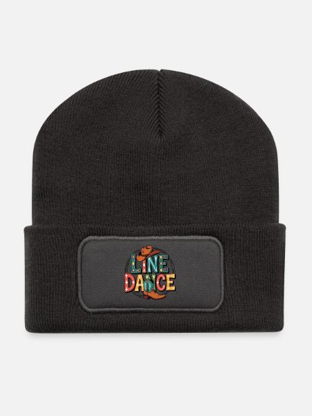 Line Dance mein Hobby - meine Passion - mein Ding - Recycelte Patch Beanie - Dunkelgrau