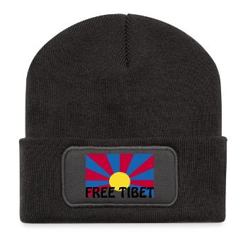 free tibet - Recycelte Patch Beanie - Dunkelgrau - Vorne