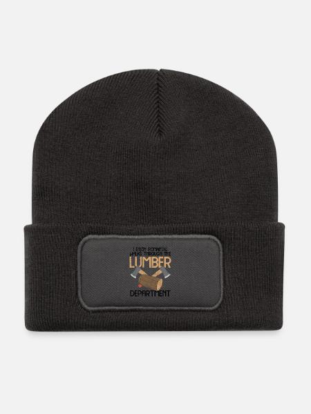 Holzfäller Waldarbeiter - Recycelte Patch Beanie - Dunkelgrau