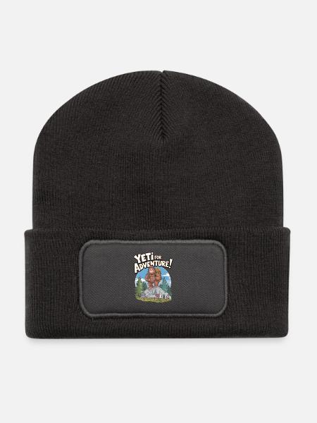 Yeti für Abenteuer - Recycelte Patch Beanie - Dunkelgrau