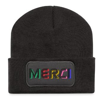 Vielen Dank - Recycelte Patch Beanie - Dunkelgrau - Vorne