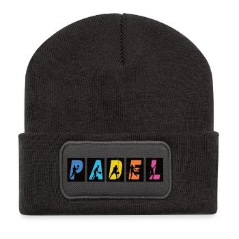 Padel Padelspieler Padeltennis Paddle Padeltrainer - Recycelte Patch Beanie - Dunkelgrau - Vorne