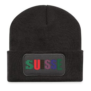 SUISSE. PAYS - Beanie recyclé à patch - charbon - Devant