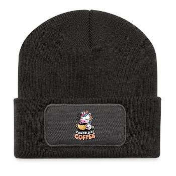 Propulsé par le café - Beanie recyclé à patch - charbon - Devant