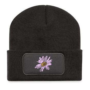 Blume pastell Blume Blumen pastell Blumen flieder - Recycelte Patch Beanie - Dunkelgrau - Vorne
