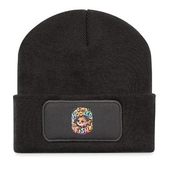I'm Hooked On Fish - Recycled Patch Beanie - dark grey - Front