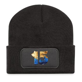 NO. 15 NUMBER 15 COOL 15TH BIRTHDAY - Recycled Patch Beanie - dark grey - Front
