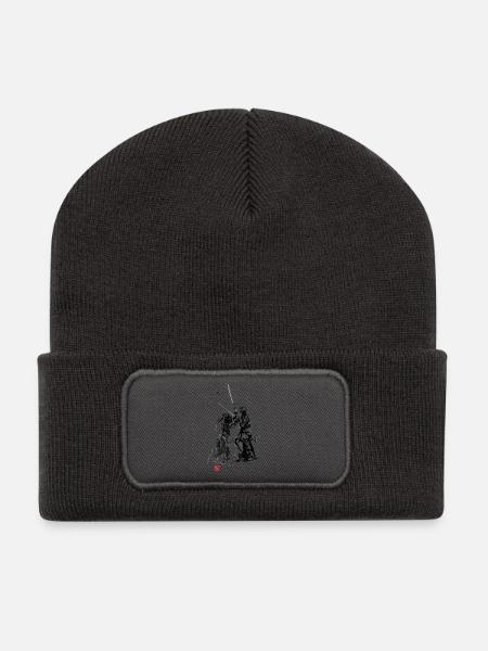 Kendo, eine Kampfkunst aus Japan - Recycelte Patch Beanie - Dunkelgrau
