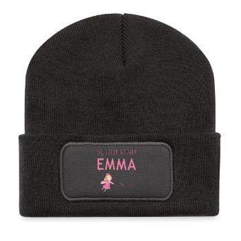 Schoolchild Emma first class - Recycled Patch Beanie - dark grey - Front