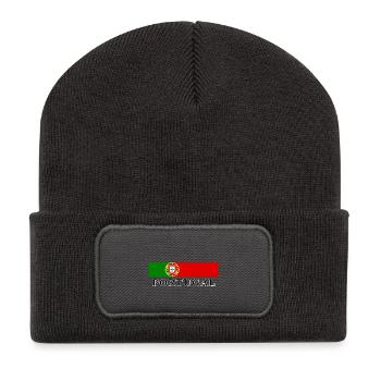 Portugal Stirnband - Recycelte Patch Beanie - Dunkelgrau - Vorne