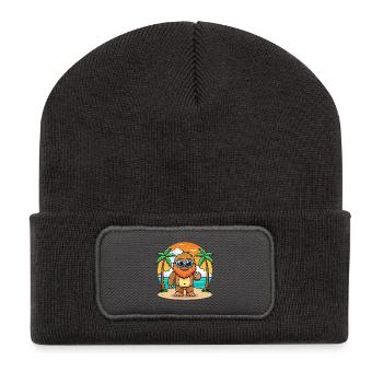 Big Foot Lustige Cartoon Sommer Strand Sonnenbrille - Recycelte Patch Beanie - Dunkelgrau - Vorne