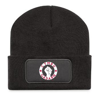 Cymru Gadarn - Recycelte Patch Beanie - Dunkelgrau - Vorne