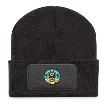 Lunettes de soleil Braque Du Bourbonnais Dog Breed Cartoon - Beanie recyclé à patch - charbon - Devant