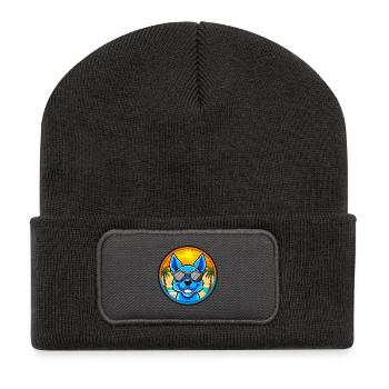 Blue Heeler Dog Breed Cartoon Sunglasses Beach - Recycled Patch Beanie - dark grey - Front