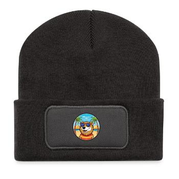 Armenian Gampr Dog Breed Cartoon Sunglasses Beach - Recycled Patch Beanie - dark grey - Front