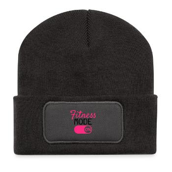Fitness mode on - Recycled Patch Beanie - dark grey - Front