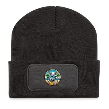 Aardvark Funny Cartoon Summer Beach Sunglasses - Recycled Patch Beanie - dark grey - Front