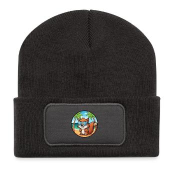Squirrel Funny Cartoon Summer Beach Sunglasses - Recycled Patch Beanie - dark grey - Front