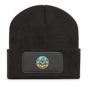 Quail Funny Cartoon Summer Beach Sunglasses Cool - Recycled Patch Beanie - dark grey - Front