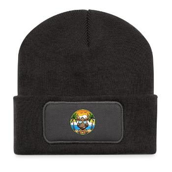 Moose Funny Cartoon Summer Beach Sunglasses Cool - Recycled Patch Beanie - dark grey - Front