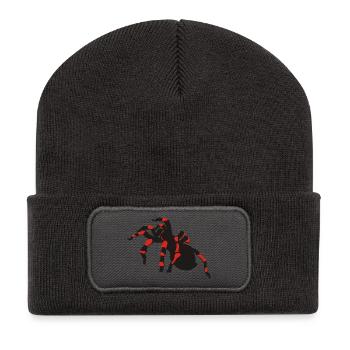 spinnen - Recycelte Patch Beanie - Dunkelgrau - Vorne