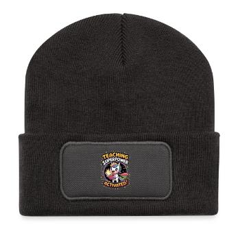 Teaching Superpower Activated! - Recycled Patch Beanie - dark grey - Front