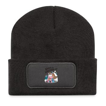 Warm And Unicorn-y! - Recycled Patch Beanie - dark grey - Front