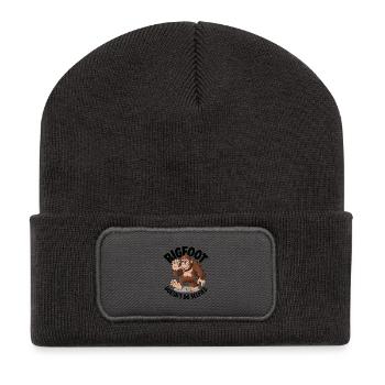 Bigfoot Doesn't Do Selfies - Recycled Patch Beanie - dark grey - Front
