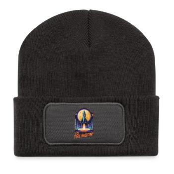 Zum Mond - Recycelte Patch Beanie - Dunkelgrau - Vorne