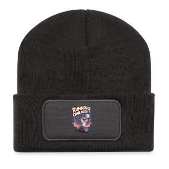 Running Owl Night - Recycled Patch Beanie - dark grey - Front