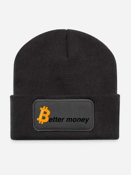 Better money - Recycelte Patch Beanie - Dunkelgrau