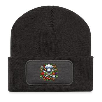 Koch Logo - Recycled Patch Beanie - dark grey - Front