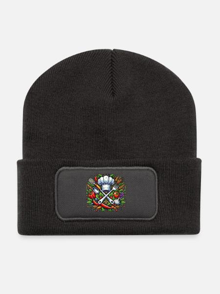 Koch Logo - Recycelte Patch Beanie - Dunkelgrau