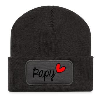 OPA. VATERTAG. ALLES GUTE ZUM GROSSVATERTAG - Recycelte Patch Beanie - Dunkelgrau - Vorne