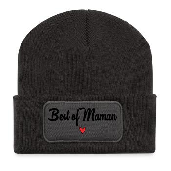 MAMA. MUTTERTAG. SCHÖNEN MUTTERTAG - Recycelte Patch Beanie - Dunkelgrau - Vorne