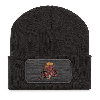 Line Dance mein Hobby - meine Passion - mein Ding - Recycelte Patch Beanie - Dunkelgrau - Vorne