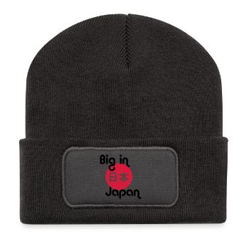 big in japan - Recycelte Patch Beanie - Dunkelgrau - Vorne