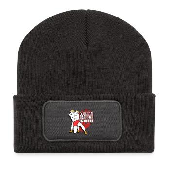 Wrestling Dad Wrestler Papa Vater Ringkämpfer - Recycelte Patch Beanie - Dunkelgrau - Vorne
