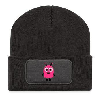Monster - Recycelte Patch Beanie - Dunkelgrau - Vorne