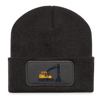 Bagger - Recycelte Patch Beanie - Dunkelgrau - Vorne