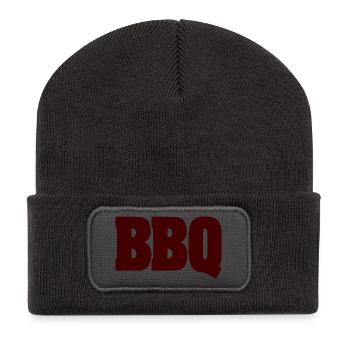 BBQ - Recycelte Patch Beanie - Dunkelgrau - Vorne