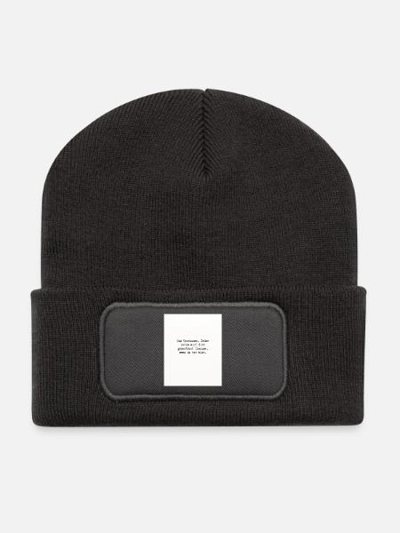 Hab Vertrauen - Recycelte Patch Beanie - Dunkelgrau