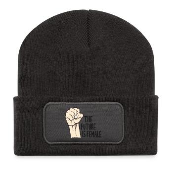 Future Female - Recycelte Patch Beanie - Dunkelgrau - Vorne