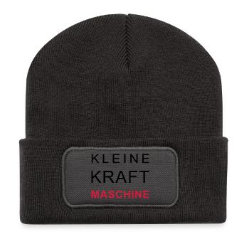 kleine kraftmaschine - Recycelte Patch Beanie - Dunkelgrau - Vorne